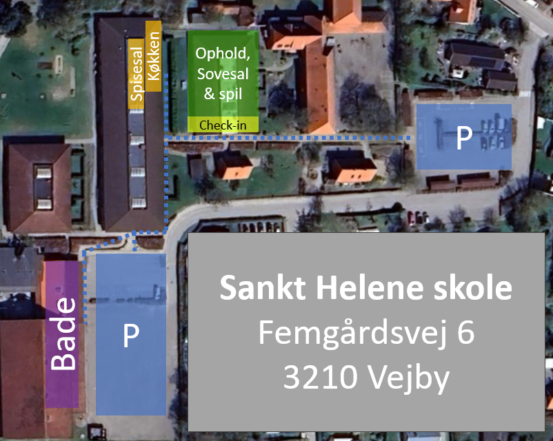 Kort over Sankt Helene skolen